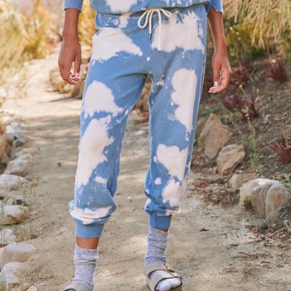 THE GREAT. The Cloud Wash Cropped Drawstring Sweatpants 0/XS - Picture 1 of 14